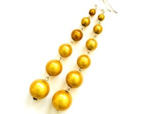 Dangly Long Earrings in Golden Yellow