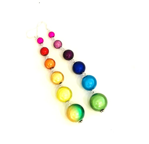 Dangly Long Earrings in Multicolor 1