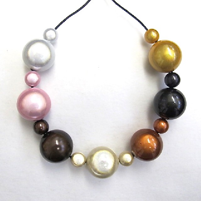 Bubble Necklace in Burberry Mix