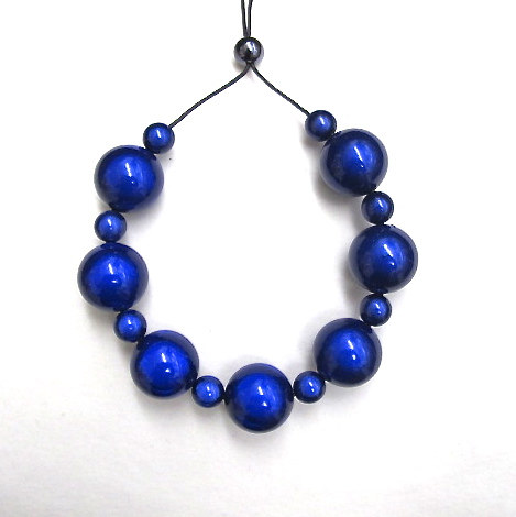 Bubble Necklace in Dark Blue