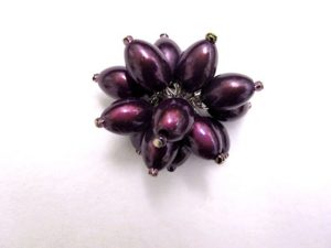 Flower Power Cocktail Ring in Dark Purple