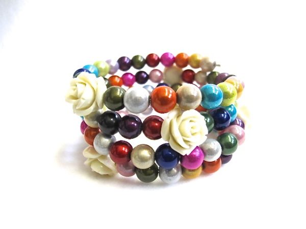 Mary Rose Bracelet in Multicolor/Cream