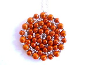 Mandala Necklace in Orange