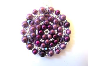 Mandala Necklace in Shades of Purple