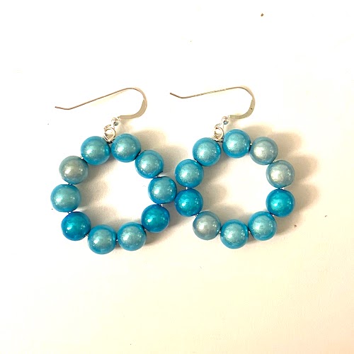 Layla earrings with 8mm bead - Pick your color :)